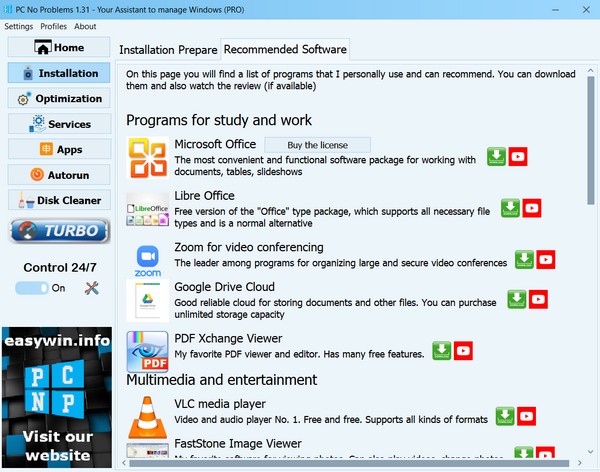Program catalog