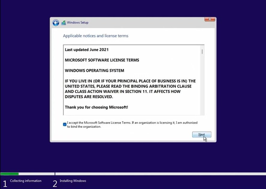 Step 3. Install Windows 11 on drive C